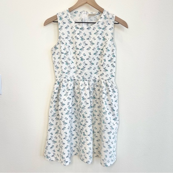 Mara Traders Dilly Dally Bird Printed Fit & Flare Dress with Pockets Size Small - Picture 1 of 15